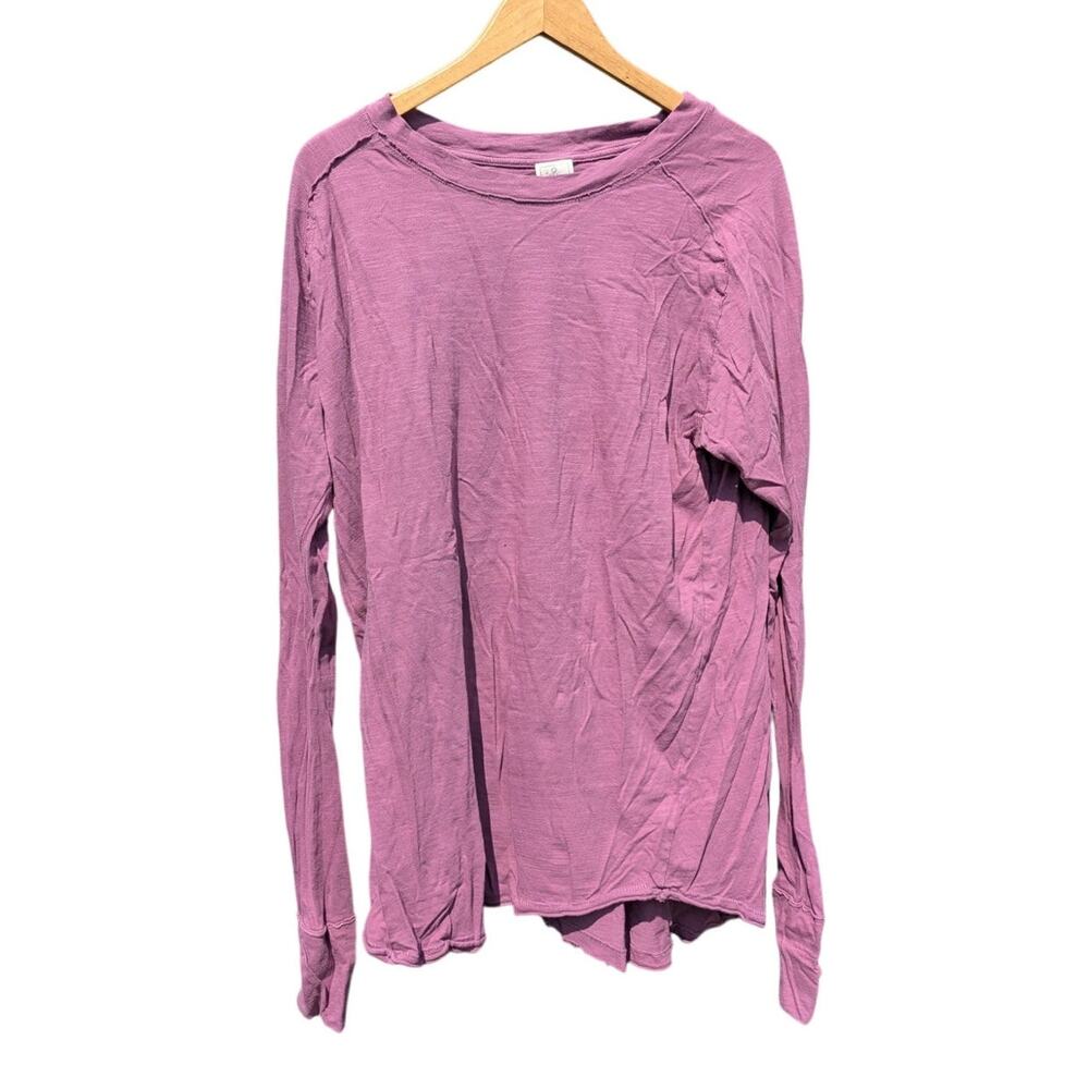 We the Free People long sleeve pink tunic top with tumb holes athletic m